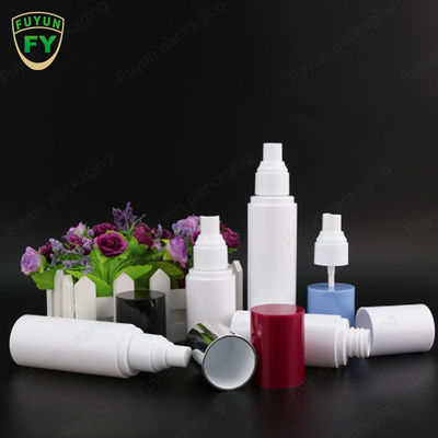 Cylinder White Black Plastic PET Lotion Bottle With Pump Screen Printing