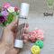 silver Airless Pump Bottle , Plastic 50ml Cosmetic Lotion Bottle