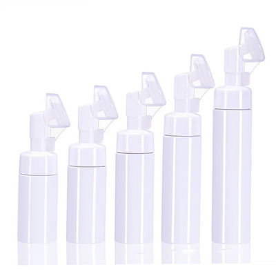 120ml Silicone Brush Fuyun Empty White Pump Bottles Easy Open End For Face Wash