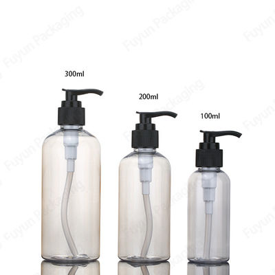 3.4 oz Shampoo Pump Dispenser Bottle , Clear amber shower pump bottles