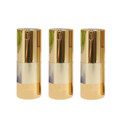 Luxury Gold Airless Dispenser Bottles 15ml OEM LOGO