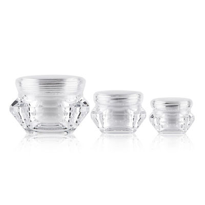 5g 10g Acrylic Cosmetic Jar Frost Chrome Surface Handling