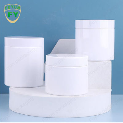 PET Plastic Cosmetic Cream Jars With White Lids 50ml 80ml 100ml 120ml