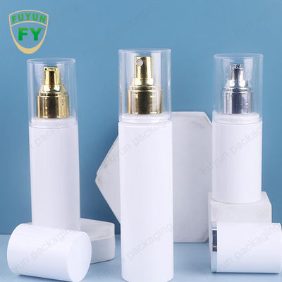 75ml 120ml 150ml Transparent Pet Cosmetic Toner Spray Bottle With Gold Top