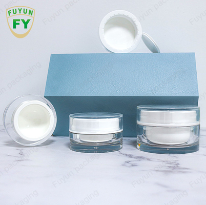 Fuyun durable clear shiny plastic acrylic 15g 20g 50g skincare cosmetic packaging eye face cream jar