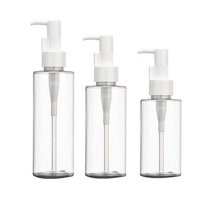 160ml 200ml Clear PET Plastic Pump Bottles For Body Oil