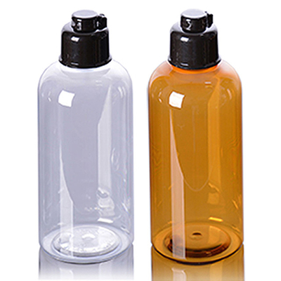 156mm Height Shiny Squeeze Toner Plastic Bottle With Black Cap