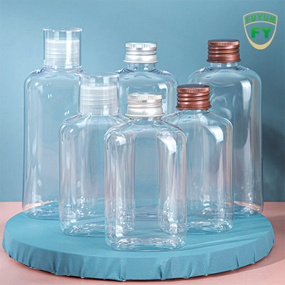 Liquid Food 150ml Plastic Bottle Square Shape With Aluminum Cap