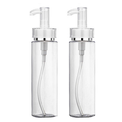 Empty 200ml Plastic Pump Dispenser Bottles Clear Bottle Color