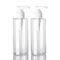 refillable Shampoo Conditioner Dispenser Bottles , 250ml Square Lotion Pump Bottles