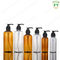 3.4 oz Shampoo Pump Dispenser Bottle , Clear amber shower pump bottles