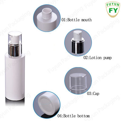 160ml Cosmetic Plastic Pump Bottles White SGS Certificate