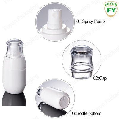 White Oval 1 Oz Fine Mist Spray Bottle PETG Bottle material