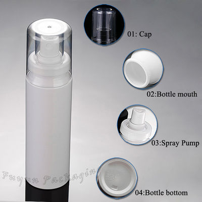 Plastic 100ml Cosmetic Spray Pump Bottle Frost Surface Handling