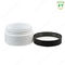 Cosmetics Storage Container 100ml white empty plastic jar with black lid