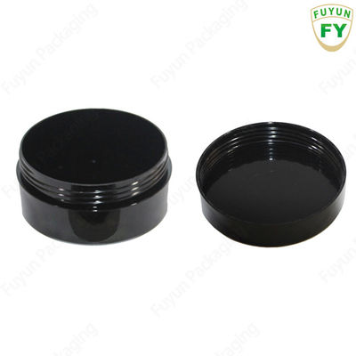 100g Plastic Packaging Jars , Skincare Packaging Black Pet Jars With Cap