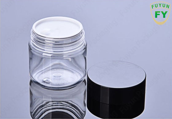 100ml OEM Logo Plastic Packaging Jars , clear Travel Cosmetic Jar