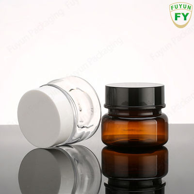 Fuyun Plastic Storage Jar , 60ml Amber Plastic Containers