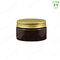 Plastic 3.5 Oz Amber Wide Mouth Jar With Aluminum Lid