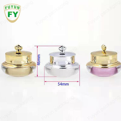 Empty 5g Plastic Crown Shape Acrylic Cosmetic Jar For Eye Cream