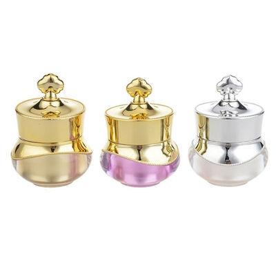 Crown Crystal Acrylic Refillable Cosmetic Cream Jar 3 Pack 5ml 5g