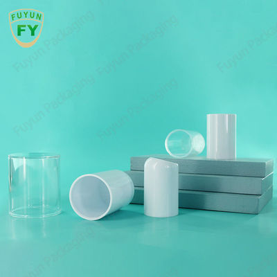 Empty Cosmetic Cylinder White Plastic Pump Bottle 15ml 30ml 50ml