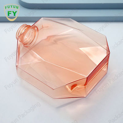 350ml PET PETG Liquid Soap Dispenser Bottle Hexagon Shape For Shampoo