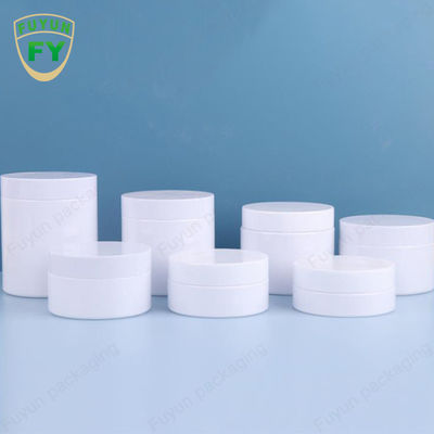 PET Plastic Cosmetic Cream Jars With White Lids 50ml 80ml 100ml 120ml