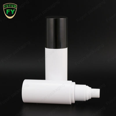 Cylinder White Black Plastic PET Lotion Bottle With Pump Screen Printing