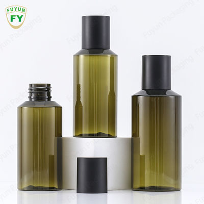 Green 200ml PET Plastic Empty Lotion Bottle With Screw Lid