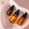 Essential Oil Plastic Empty Amber Bottle For Cosmetic Packing 5ml 30ml 50ml