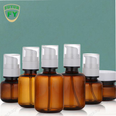 Essential Oil Plastic Empty Amber Bottle For Cosmetic Packing 5ml 30ml 50ml