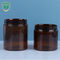 8 Oz Round Shape Black Plastic Cosmetic Cream Plastic Amber Jar With Lid