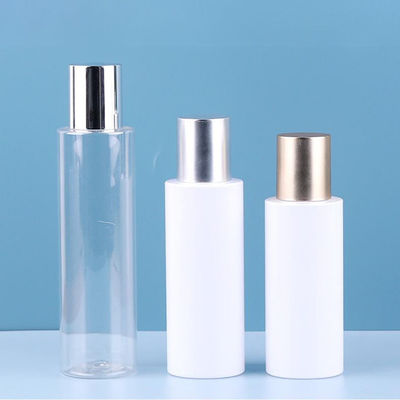 PET Transparent 100ml Cosmetic Bottle With Double Layer Screw Cap 200ml 150ml