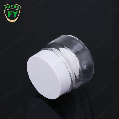 Empty Transparent PET 30ml Cosmetic Jars Round Double Wall For Face Cream