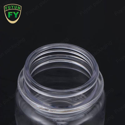 Empty Transparent PET 30ml Cosmetic Jars Round Double Wall For Face Cream