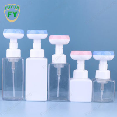 500ml Soap Foam Pump Bottle Square Empty Paw Flower Head bottle