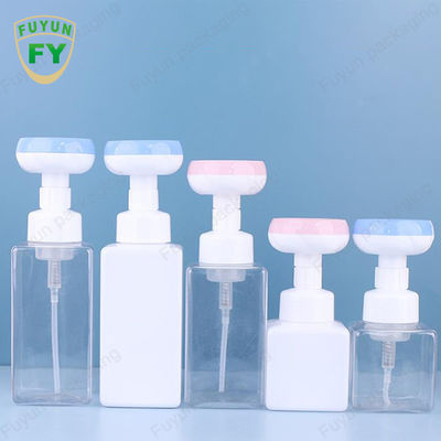 500ml Soap Foam Pump Bottle Square Empty Paw Flower Head bottle