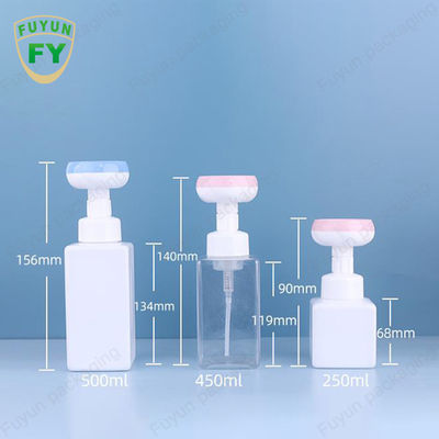 500ml Soap Foam Pump Bottle Square Empty Paw Flower Head bottle