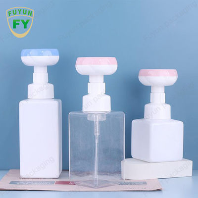 500ml Soap Foam Pump Bottle Square Empty Paw Flower Head bottle