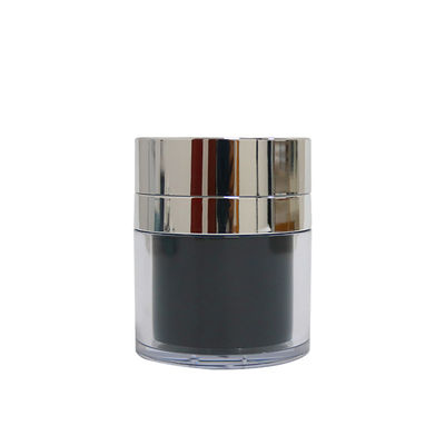 50ml White Black Moisturizer Airless Pump Emulsion Jar With Cap  Cosmetic Vacuum Packaging