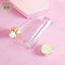 Gold Cap Empty PET Spray Bottle 50ml Cylindrical Cosmetic Packaging