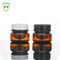 Wholesale Cosmetic Food Packaging 30ml Amber Black Pet Plastic Cosmetic Cream Jar With White Black Lid