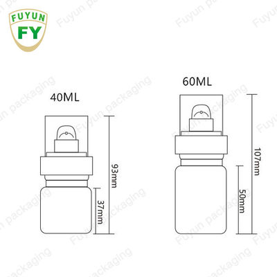 Fuyun 40ml 60ml Amber Skincare Plastic Pump Bottles Continuous Spray