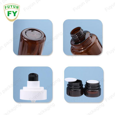 Fuyun 40ml 60ml Amber Skincare Plastic Pump Bottles Continuous Spray