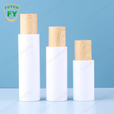 60ml Clear Frosted Cream Jar With Bamboo Pattern Lid Glass Cosmetic Packaging Sets