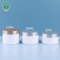 Fuyun 80ml 100ml 120ml white clear color thicken bottom wall pet plastic cream jar with colored cap