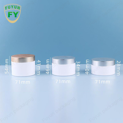 Fuyun 80ml 100ml 120ml white clear color thicken bottom wall pet plastic cream jar with colored cap