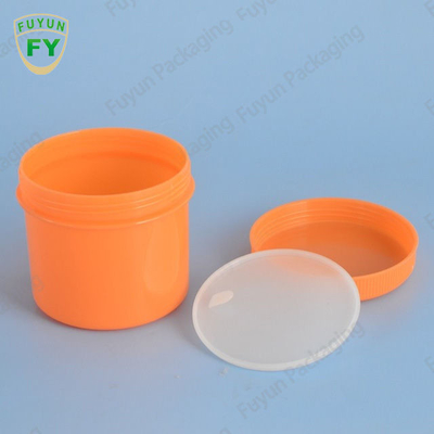 OEM Custom Orange PP Plastic Cream Jar 220g empty Cosmetic Jar Lip Scrub Container For Sale