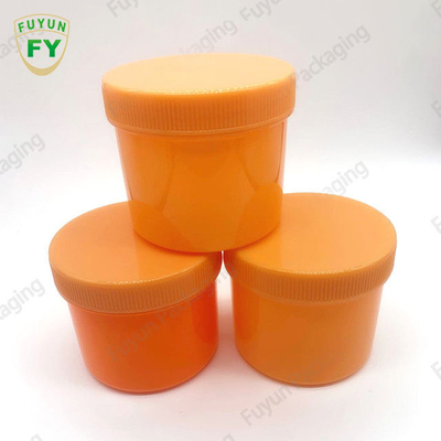 OEM Custom Orange PP Plastic Cream Jar 220g empty Cosmetic Jar Lip Scrub Container For Sale